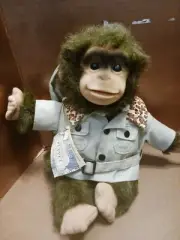 Vintage Hosung Monkey Chimp Stuffed Hand Puppet 1994 Plush