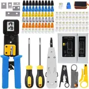 LEATBUY CAT5 Crimper Tool Kit for RJ45/RJ11/RJ12/CAT6/Cat5e, Professional Net...