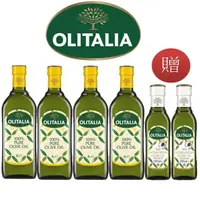 在飛比找momo購物網優惠-【Olitalia 奧利塔】純橄欖油1000mlx4瓶(+特