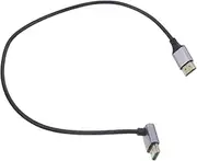 QUMIIRITY 0.5m Angled Video Cable for Computer and Projector Connection High-Speed Data Transfer and Design for Tight Spaces