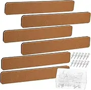 6 Pack Felt Strip Thumbtack Set Non-damaging Tack Board Strips for Office Wall Decor Self-Adhesive Push Pin Board Accessories