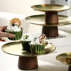 Snack Candy Tray Dessert Plate Elegant Stainless Steel Cupcake Display Stand