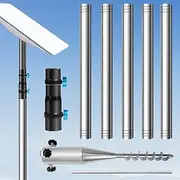 Starlink Pole Mount, 9ft Starlink Ground Pole Mount Kit Features a Durable 1.5'' Diameter Pole with No Dig Ground Anchor, Starlink Gen 2 Pipe Adapter Included