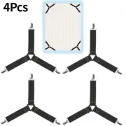 4 Pcs Triangle Bed Sheet Mattress Holder Fastener Grippers Clips Suspender