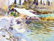 LAKE GARDA Accent Tile Mural Kitchen Bathroom Wall Backsplash 8x6