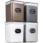 Large Food Storage Containers 5.2L /175oz, 4 Piece BPA Free Plastic Airtight ...