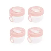 4 Pcs Overnight Oats Container with Lids and Spoons, 20 Oz Oats Jars Container for Milk, Fruit and