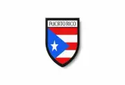 PATCH PATCHES EMBLEM IRON ON GLUE PRINT FLAG world crest puerto rico