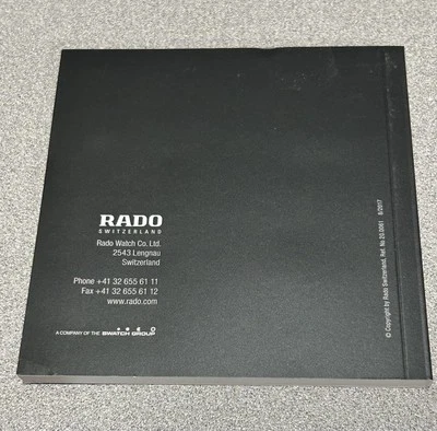 Brand New! Authentic RADO Instruction Manual Book