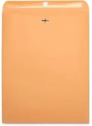 Business Source Heavy-Duty Clasp Envelopes - Clasp - #110-12" Width x 15 1/2" Length - 28 lb - Clasp - Kraft - 100 / Box - Kraft