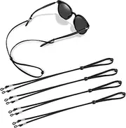 [EYMOE] [4 Pack]Sports Glasses Chain Eyeglasses String Holder Straps Cord, Adjustable Sunglasses Lanyard Neck Holders Cord Retainer for Men Women
