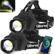 Rechargeable 100000 Lumen Headlamp - Waterproof & Adjustable 90° for Adventure