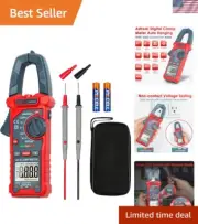 Versatile Digital Multimeter Clamp Meter with 2000 Counts & Backlit LCD Display