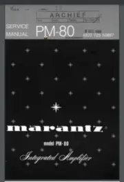 Marantz Model PM-80 Stereo Integrated Amplifier Service Manual 21 Pgs year 1989