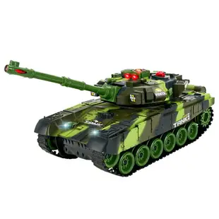 遙控車 遙控玩具 遙控戰車 模型 兒童禮物 超大號遙控坦克 履帶式金屬充電動可開炮發射兒童玩具模型汽車 男孩 全館免運