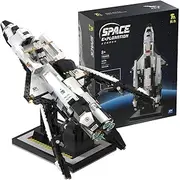 Space Shuttle Building Block Set, 1298 PCS Spacecraft Model Kit with Satellite Launch, STEM Education Buidling Toy for Kids 8+ and Adults