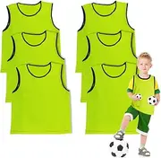 Vivva 6 Pack Scrimmage Training Vest Team Sports Pinnies Jerseys Soccer Bibs Numbered Practice Jerseys