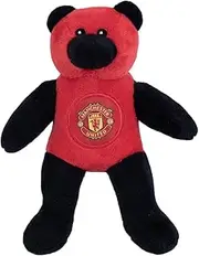 Manchester United FC Official Mini Plush Contrast Football Crest Teddy Bear (20cm) (Red/Black)