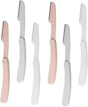 MERRYHAPY Elegant 6 Pack Eyebrow Grooming Kit Brow Trimmer Shaver Shaper Compact Stainless Steel Razor Travel Companion
