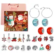 Catzon Christmas Bracelet DIY Set with Advent Calendar Box for Women Girls