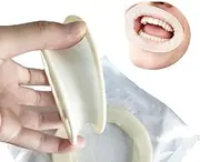 Koultona White 10 Pcs Set Disposable Rubber Mouth Opener O Shape Rubber Dam Mouth Opener Retractors Intraoral Cheek Retractors