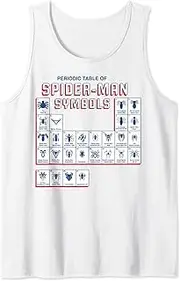 [Marvel] Spider-Man Periodic Table Of Spider-Man Symbols Tank Top