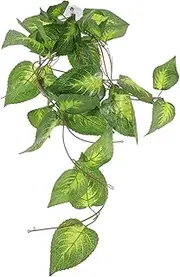 JOINPAYA Lifelike Reptile Tank Plant Ornament Artificial Plant Decor for Terrarium and Aquarium Safe Durable Easy Installation with Suction Base for Snakes Lizards