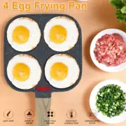 Egg Frying Pan Aluminum 4 Holes Egg Frying Pan Nonstick Mini Egg Cooker nuYLV