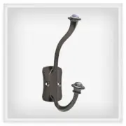 5-2/3" Modern Farmhouse Coat and Hat Hook Cocoa Bronze and Clear
