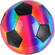 Milisten Rainbow Soccer Ball Inflatable Football for Training High Elasticity Design for Playground and School Eye Catching Colors