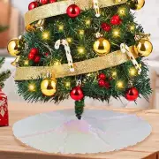 Mini Tree Skirt Sequin Tree Skirt Iridescent White 24Inch Christmas Tree Skir...