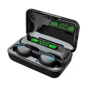 TWS F9-5C Wireless Earphones Bluetooth-compatible 8D Stereo Handsfree Headset Waterproof Earbuds With Microphone Charging Case - Black 1 pcs