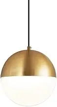 Metal Glass Splice Hanging Light Lampshade, American Minimalist Style Pendant Lamp, E27 Light Source Lighting Ceiling Light, Bar Bedside Porch Ceiling Chandelier