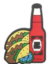 Barbacoa Taco & Big Red Croc Charm