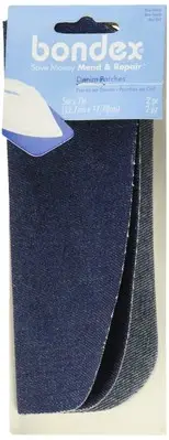 Bondex Iron-On Patches 5"X7" 2/Pkg, Denim