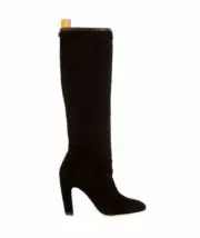 Stuart Weitzman Charlie Black Suede Slouchy Knee High Boots 10