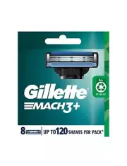New Gillette Mach3+ Replacement Blades Refill 8 Pack