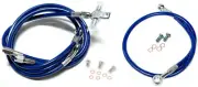Streamline Steel Braided Brake Lines Blue +3" Front +8" Rear Yamaha Banshee 350