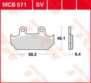 TRW Lucas Sintered lining MCB571SV