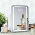 Koolatron 6L Portable Mini Fridge - 12v Skincare Cosmetic Fridge with LED Mirror
