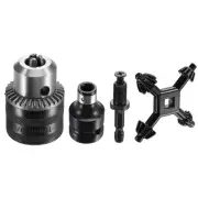 Drill Chuck 1.5-10mm with Hex Shank Adapter Chuck Key Socket Square Converter