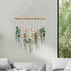 Artificial Eucalyptus Wall Decor with Wooden Stick Fake Greenery Leaves Boho