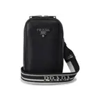 Prada 1BP027 2DKV F0002 Saffiano Triangle Logo Mini Pouch Crossbody Bag