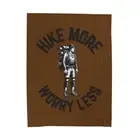 Velveteen Plush Blanket Hike More Worry Less Mountain Cabin Decor Appalachian