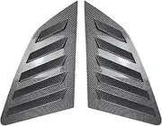 Car Rear Window Side Vent Shutter Louver Cover Trim Sticker Body Kit Tuning Spoiler Compatible for Audi A3 8V S3 RS3 Hatchback 2014-2020(Carbon Look)
