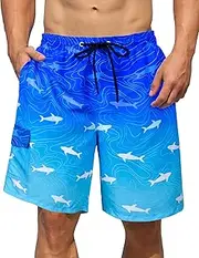 [MaciRept] Men's Swim Trunks Quick Dry Board Shorts Swimming Trunks for Men 9 Inch Bathing Suit Mesh Lining Swimwear