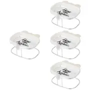 4 Sets Wall Mounted Soap Dispenser Ceramic Holder Travel Sink Tray