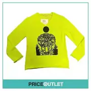 Comme des Garçons Jingle Flowers - Mens Yellow Knit Jumper - Size M - BRAND NEW