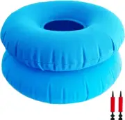 2 Pack Donut Pillow for Hemorrhoids, Inflatable Ring Seat Cushion...