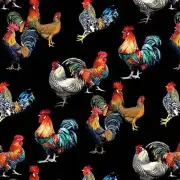 Quilting Patchwork Sewing Fabric Rooster Black 50x55cm FQ
